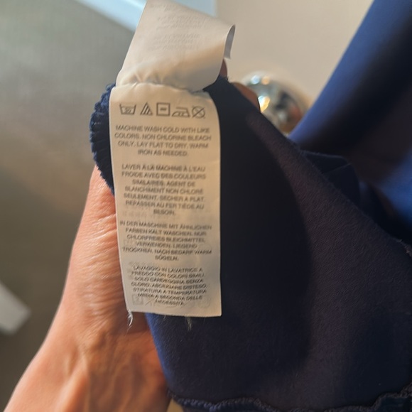 J. Crew Solid Blue Structured Knit Zip Sheath Dress - Picture 8 of 8